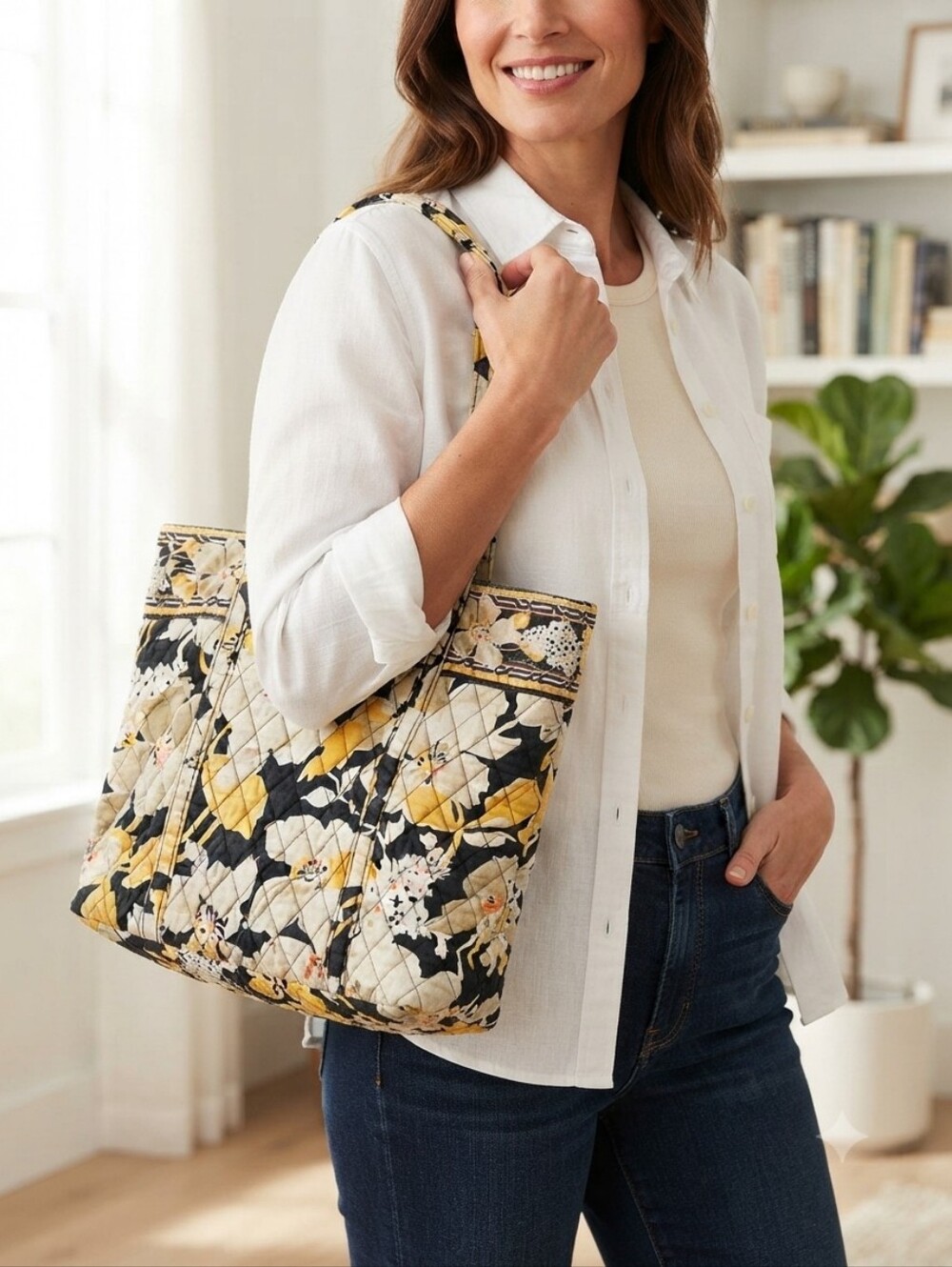 Vera Bradley Dogwood Tote (Retired Print)